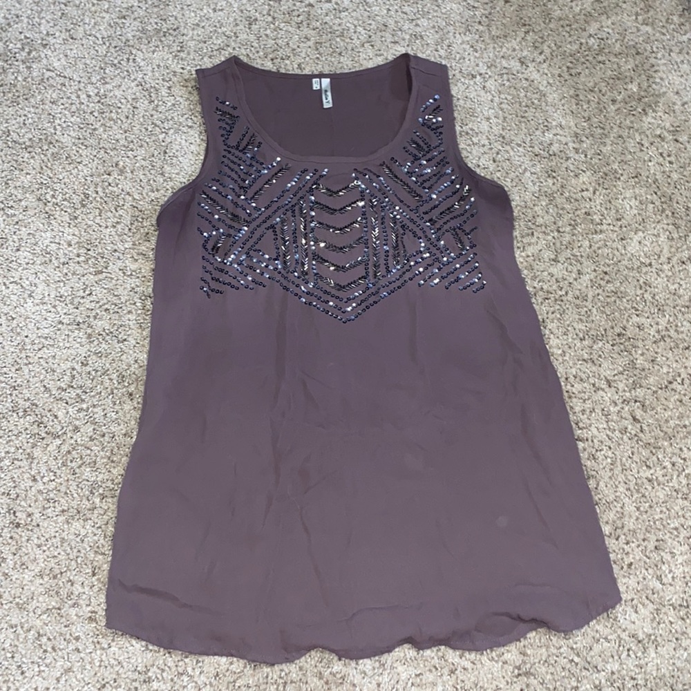 Sequenced blouse/tank top, S